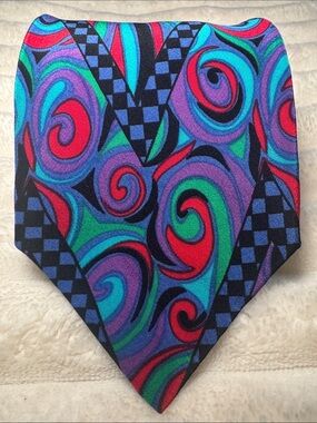 MISSONI Colorful Silk Tie (formal, preppy, business)